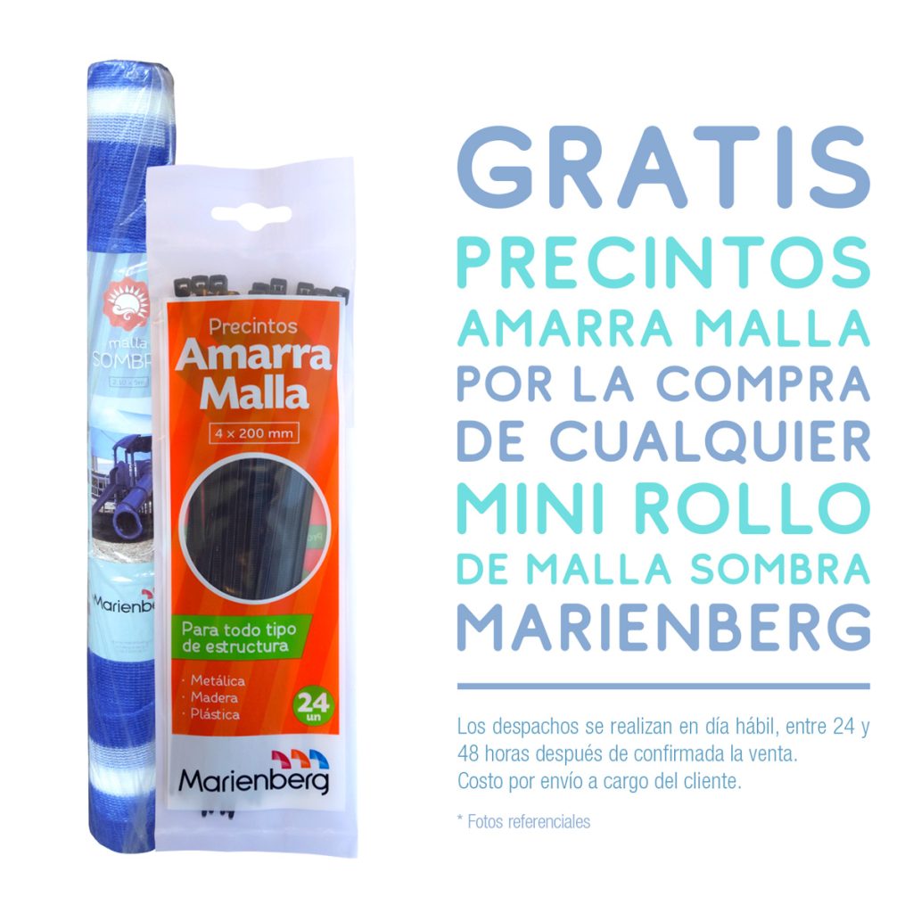 Malla Sombra Franjeada 80% de 2,1 × 5 m Azul/Blanco - Imagen 2